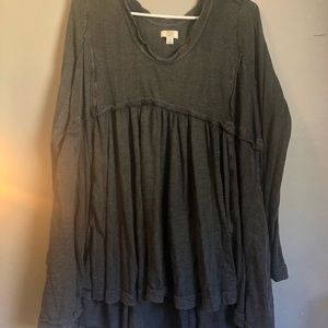 Gray tunic.